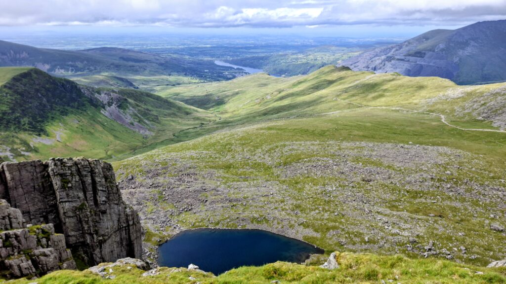 View from the off-track section of ranger path, snowdonia